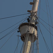 The forward mast crow's nest