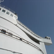 The bridge of the RMS Queen Mary