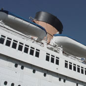 The superstructure of the RMS Queen Mary